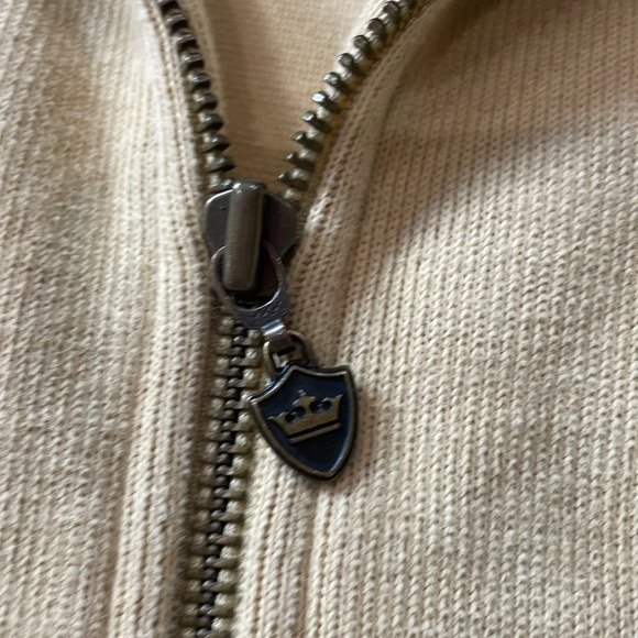 Vintage Disney 1955 Mickey Badge Embroidered Zip Up Beige Jacket Size XL - Picture 7 of 9